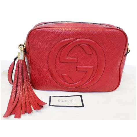 gucci soho disco bag red